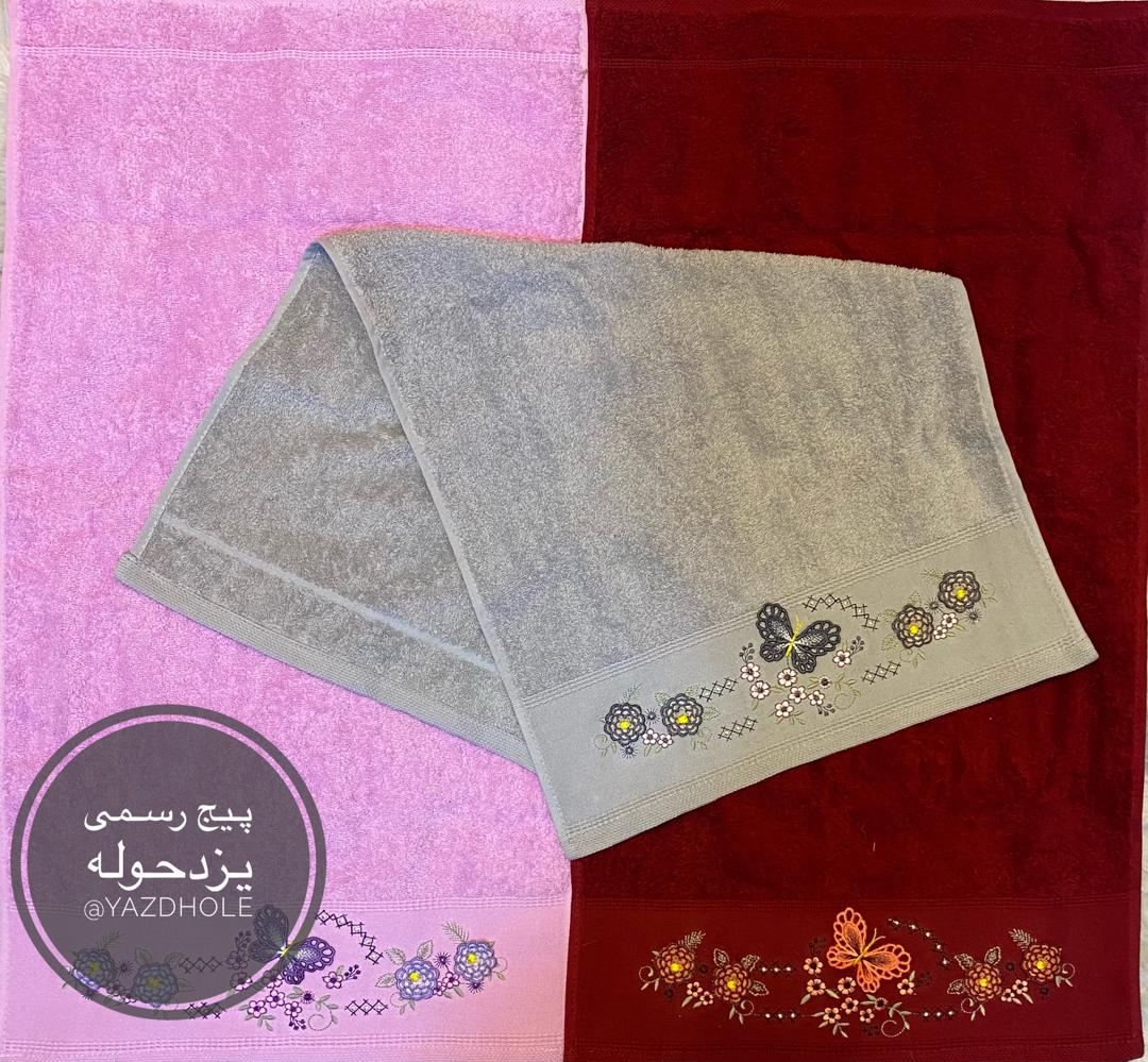 حوله دستی گلدوزی پروانه